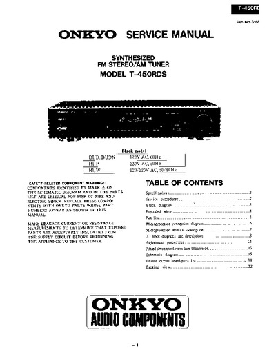Onkyo T450RDS