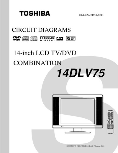 Toshiba LCD TV/DVD 14DLV75