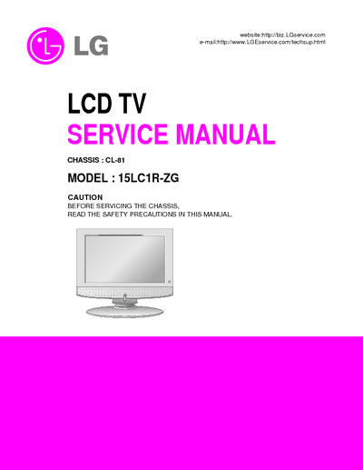 LG 15LC1RB-ZG CHASSIS CL-81 - LCD TV
