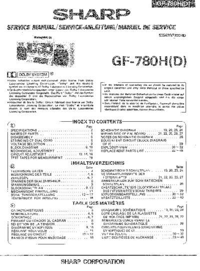 Sharp GF-780H(D) Portable Radio cassette(Vintage)