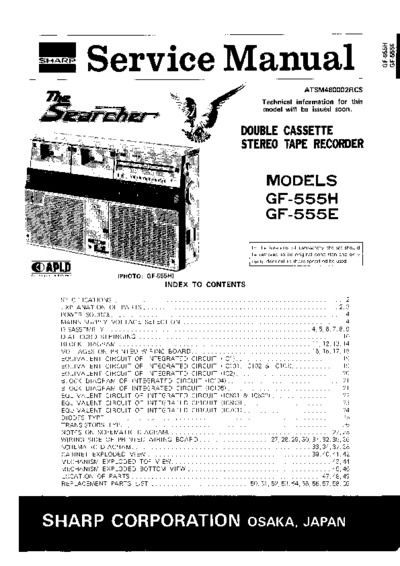 Sharp GF-555H Radio cassette recorder