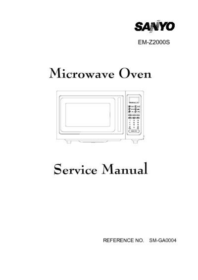 Sanyo microwave EMZ2000SSM-GA0004