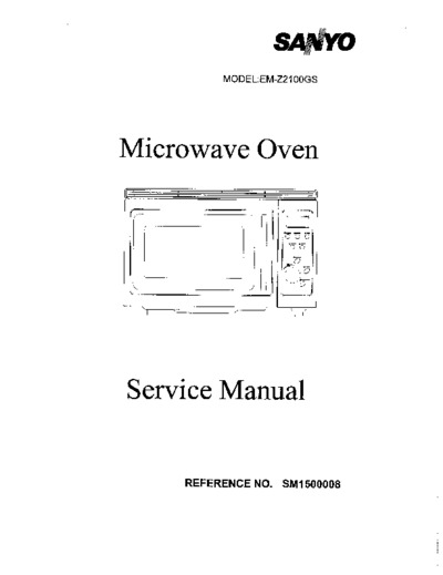 Sanyo microwave EM-Z2100GS Service Manual