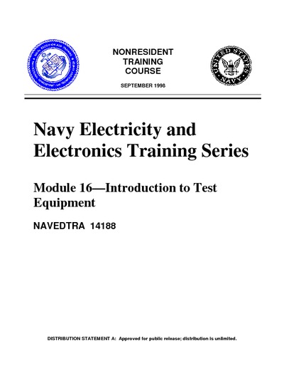 Module 16 - Introduction to Test Equipment