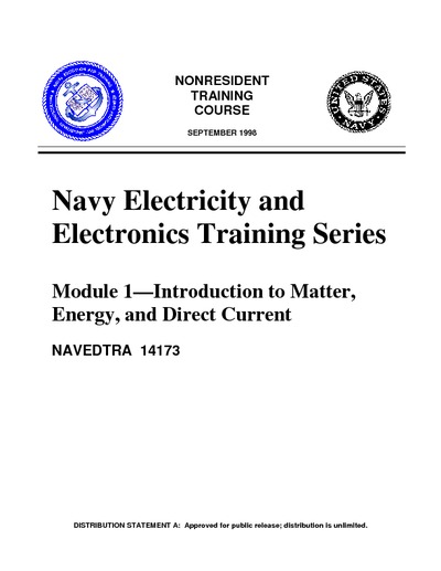 Module 1 - Introduction to Matter,Energy,and Direct Current