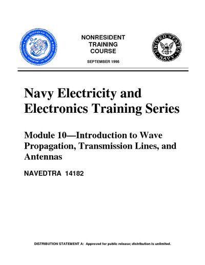 Module 10 - Introduction to Wave Propagation, Transmission Lines, and Antennas
