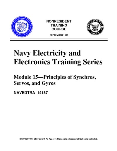 Module 15 - Principles of Synchros, Servos, and Gyros