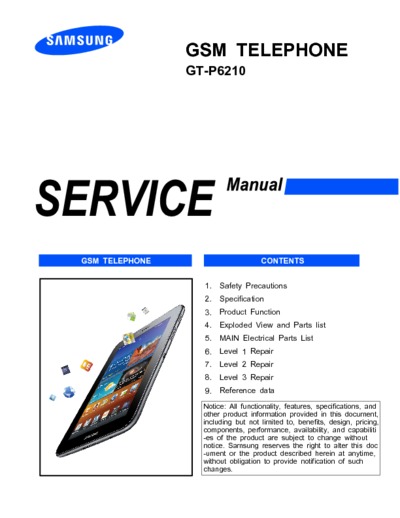 Samsung GT-P6210 Service Manual