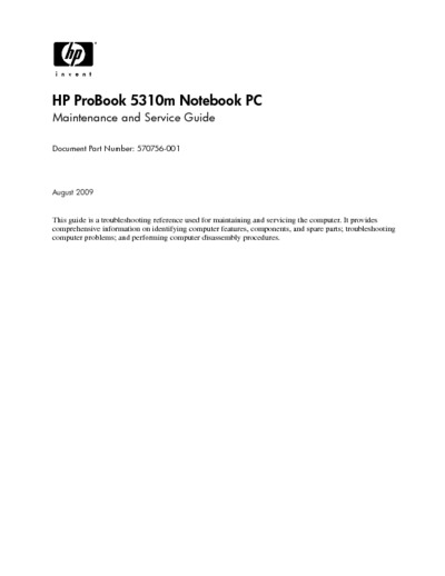 HP PROBOOK 5310M