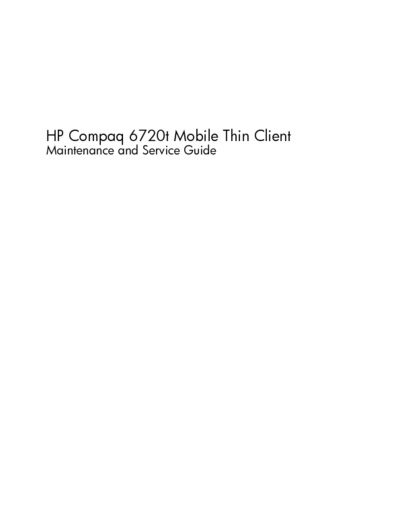 HP COMPAQ 6720T MOBILE THIN CLIENT