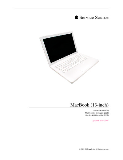 Apple Macbook 13in Service Manual
