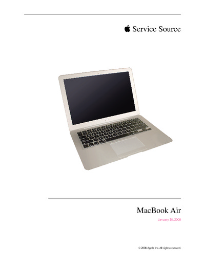 Apple Macbook Air Service Manual 08-01