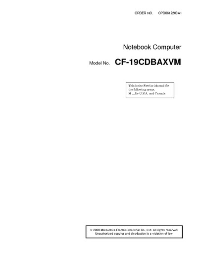 Panasonic CF-19CDBAXVM Notebook