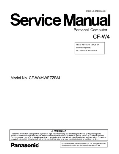 Panasonic CF-W4HWEZZBM Notebook