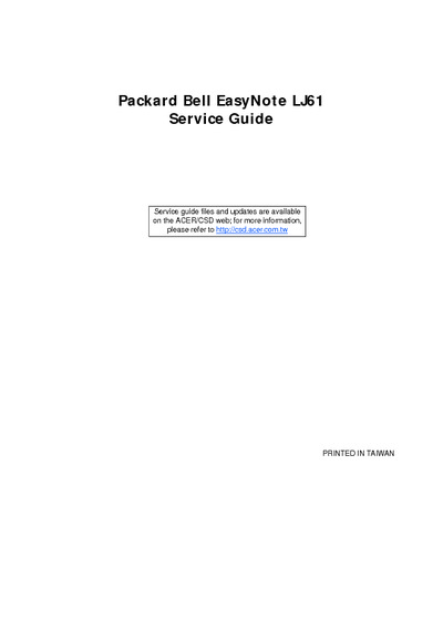 Packard Bell EASYNOTE LJ61 Notebook