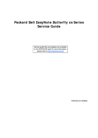 Packard Bell EASYNOTE BUTTERFLY XS Notebook