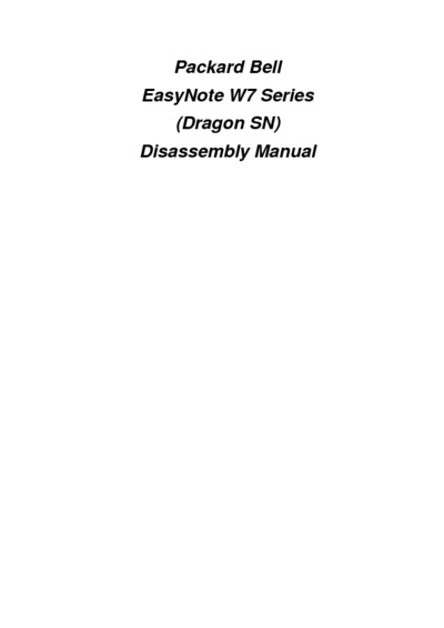 Packard Bell EASYNOTE W7 DRAGON SN Notebook
