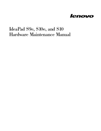 Lenovo IDEAPAD S9E S10 S10E