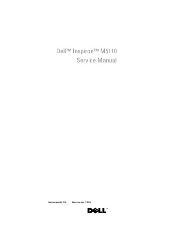 Dell Inspiron M5110 Service Manual