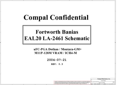 Compal LA-2461 R0.3 Schematics