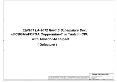 Compal LA-1012 R2A Schematics