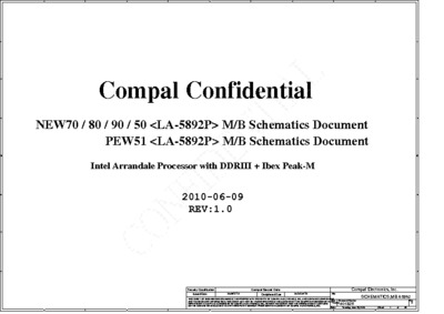 Compal LA-5892P R1.0 Schematics