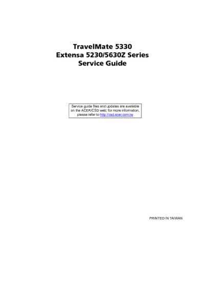 Acer Travelmate 5330 EXTENSA 5230 5630Z
