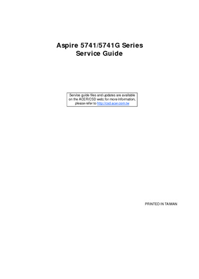 Acer Aspire 5741 5741G