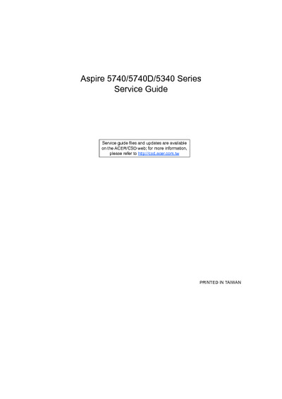 Acer Aspire 5740 5740d 5340