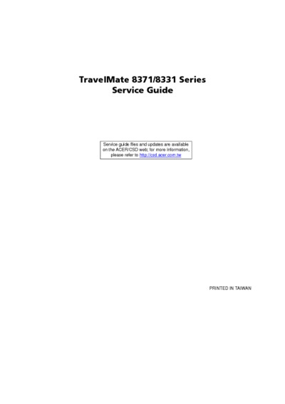 Acer Travelmate 8371 8331