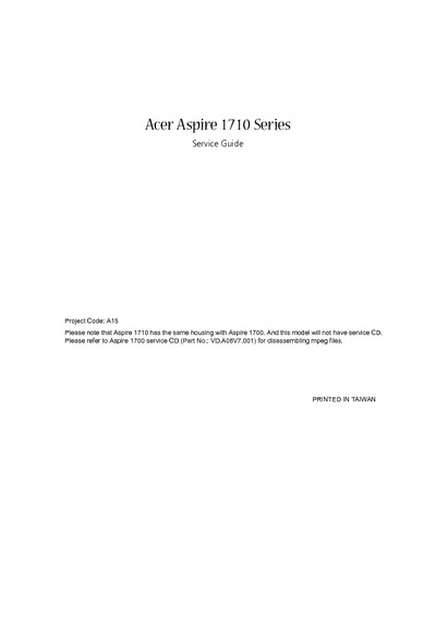 Acer Aspire 1710