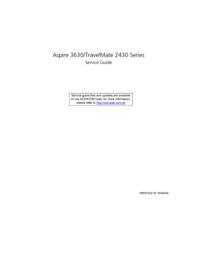 Acer Aspire 3630 Travelmate 2430