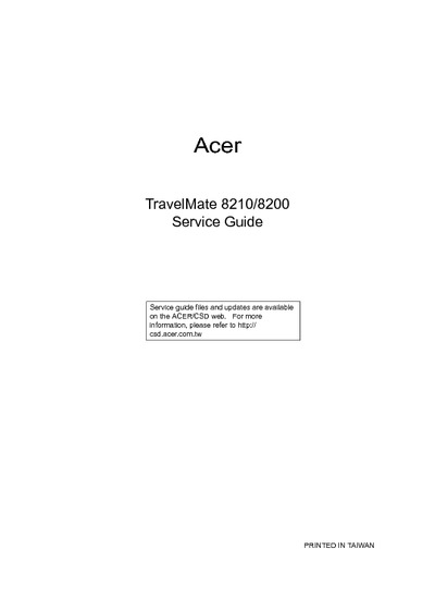 Acer Travelmate 8210 8200
