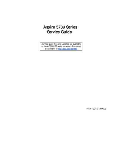 Acer Aspire 5739 5739G
