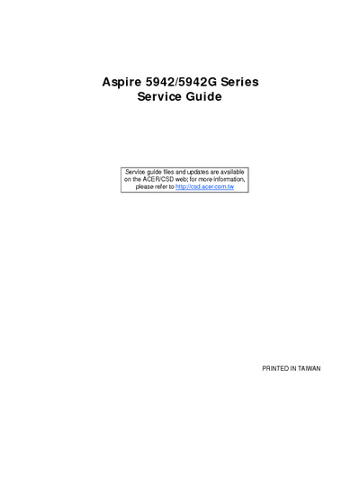 Acer Aspire 5942 5942G