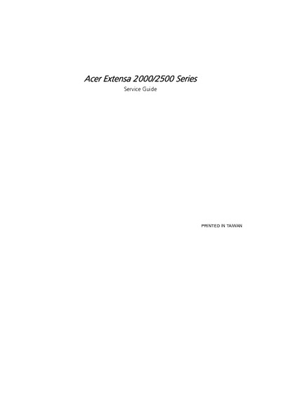 Acer EXTENSA 2000 2500
