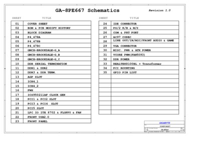 GIGABYTE GA-8PE667 - REV 1.0