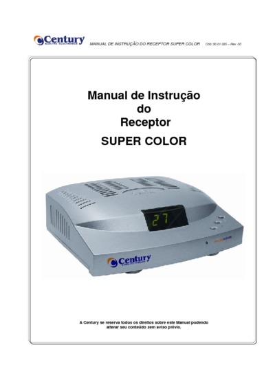 Century Manual Instrução Super Color