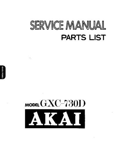 Akai GXC-730 D Service audio