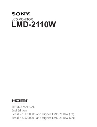Sony LMD-2110W LCD