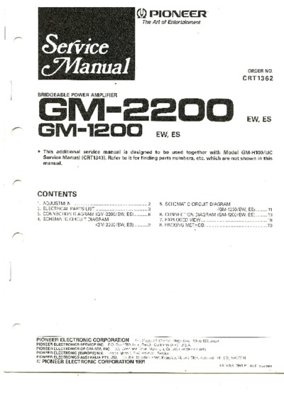 Pioneer GM-2200, GM-1200