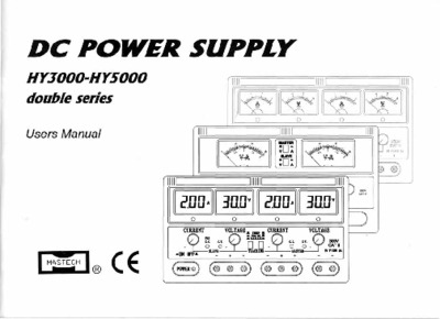 Mastech Power Supply Usermanual