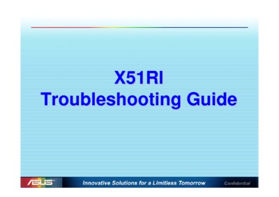Asus X51RL Troubleshooting Guide