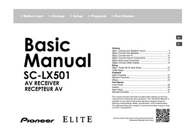 PIONEER SC-LX501 User Manual En-Fr
