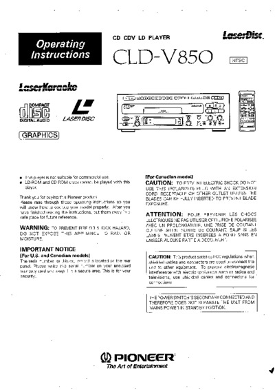 Pioneer CLD-V850