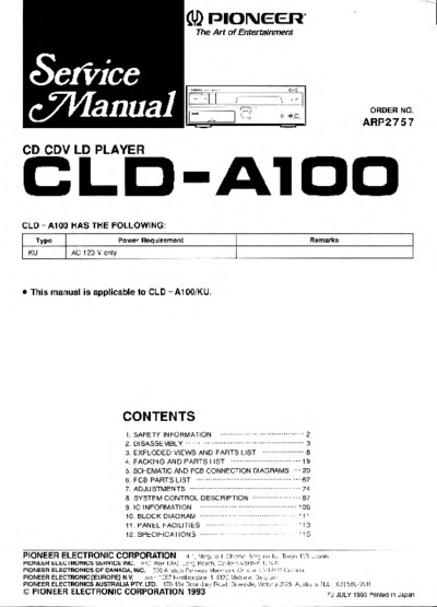 Pioneer CLD-A100