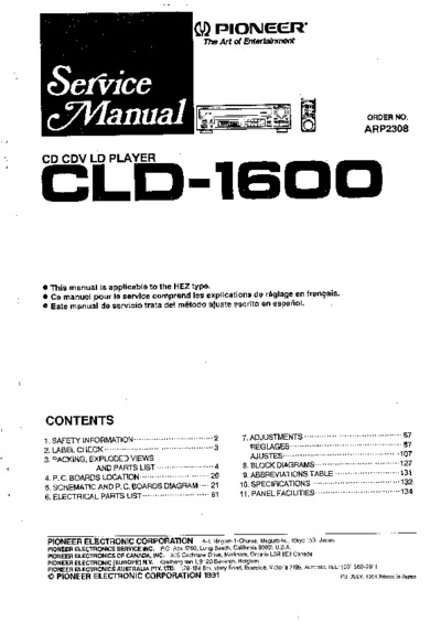Pioneer CLD-1600