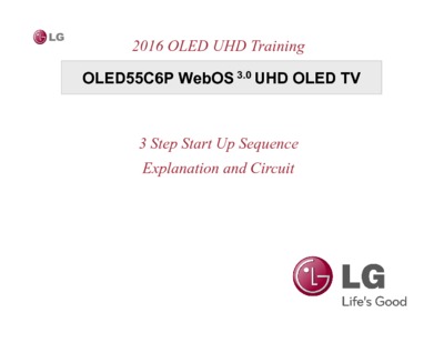 OLED55C6P WebOS 3.0 UHD OLED TV 3 Step Start Up Sequence