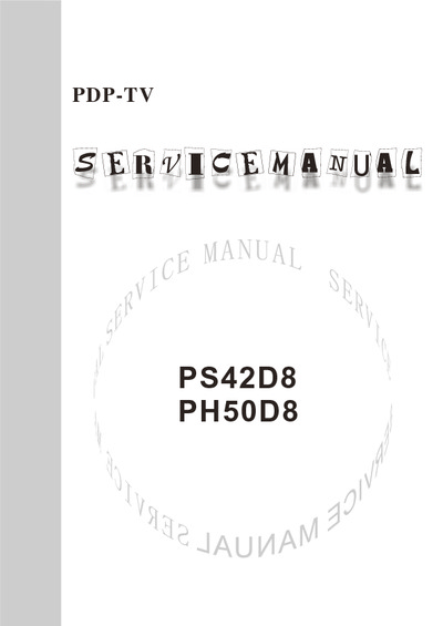 XOCECO PDP TV PS-PS42D8, PS-PH50D8 service manual