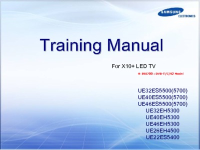 Samsung UE46ES5700 Training Manual